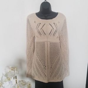 ECI cream sweater euc size m